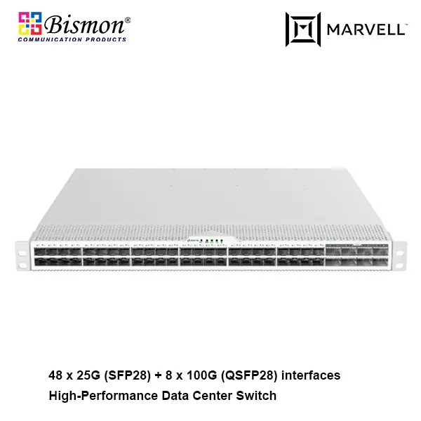 48-Port 25G SFP28 with 8-Port 100G QSFP28 High-Performance Data Center Switch(Marvell)